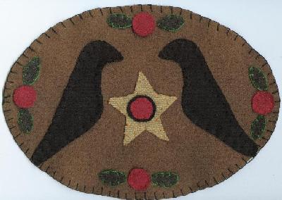 crow penny rug